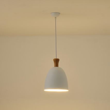 Lühter 1xE27/15W/230V valge d. 23 cm