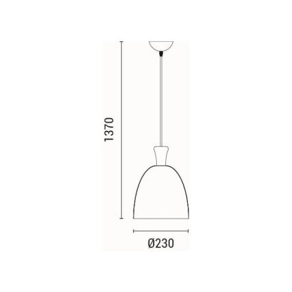 Lühter 1xE27/15W/230V valge d. 23 cm