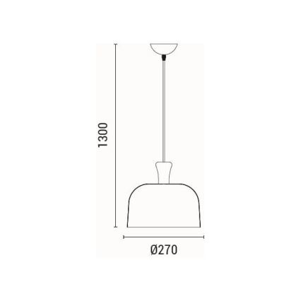 Lühter 1xE27/15W/230V valge d. 27 cm