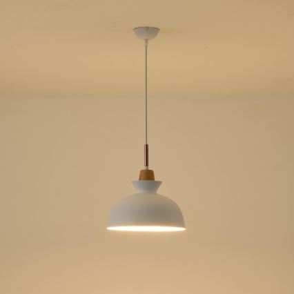 Lühter 1xE27/15W/230V valge d. 28 cm