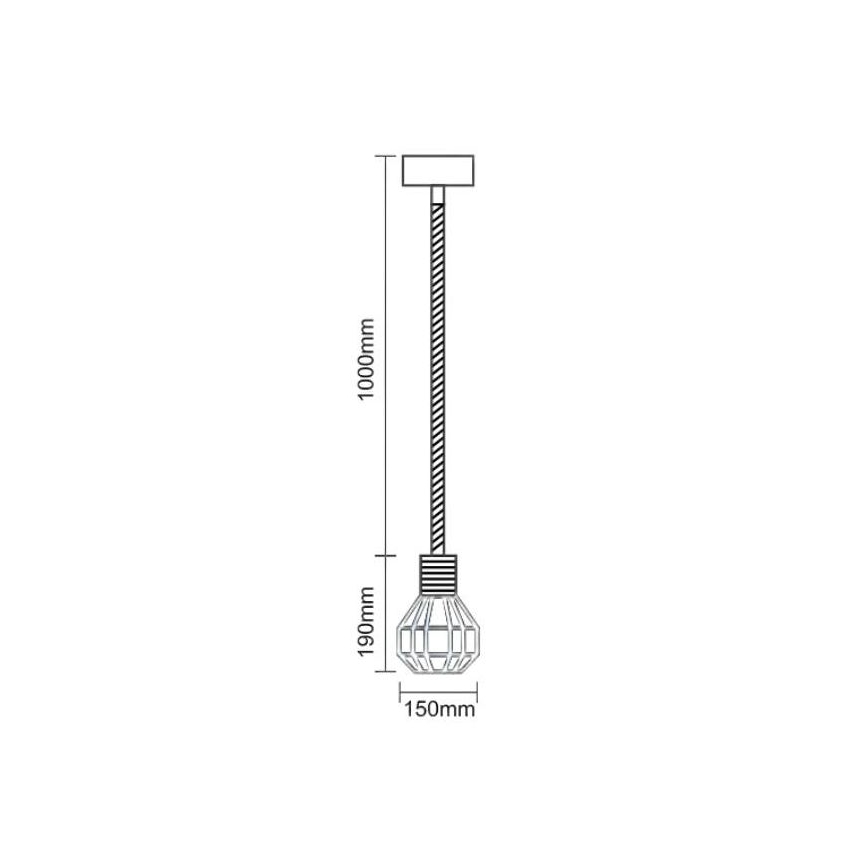Lühter 1xE27/60W/230V d. 15 cm