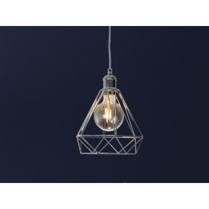 Lühter 1xE27/60W/230V d. 22 cm läikiv kroom