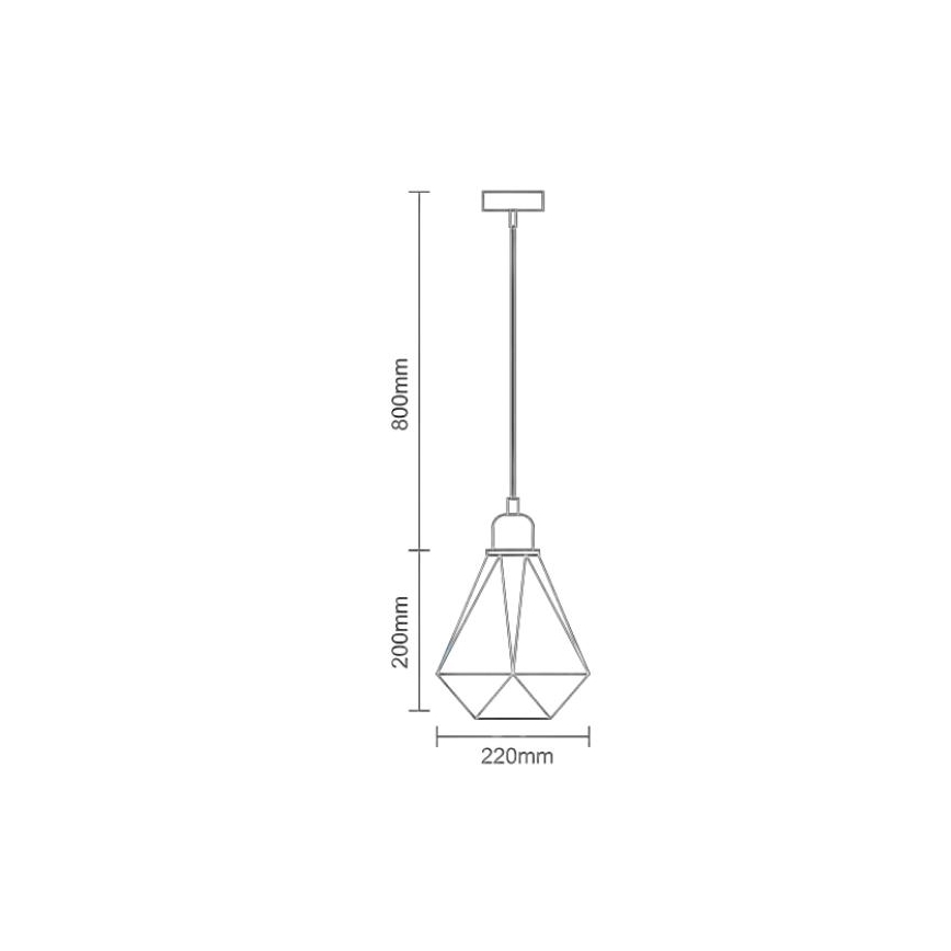 Lühter 1xE27/60W/230V d. 22 cm vask