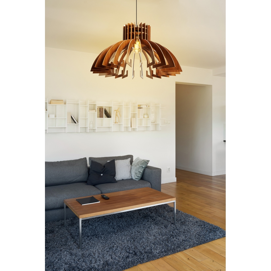 Lühter 1xE27/60W/230V pruun d. 39 cm