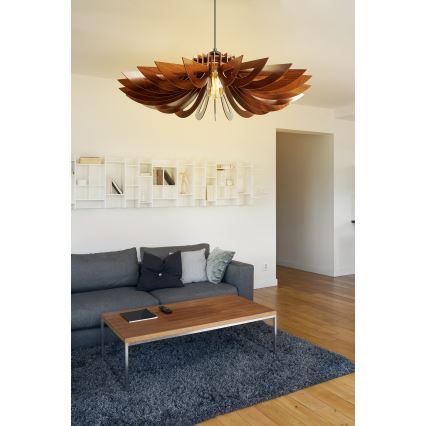 Lühter 1xE27/60W/230V pruun d. 68 cm