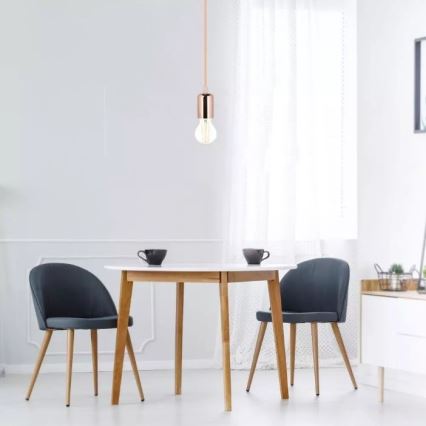 Lühter 1xE27/60W/230V roosa kuld