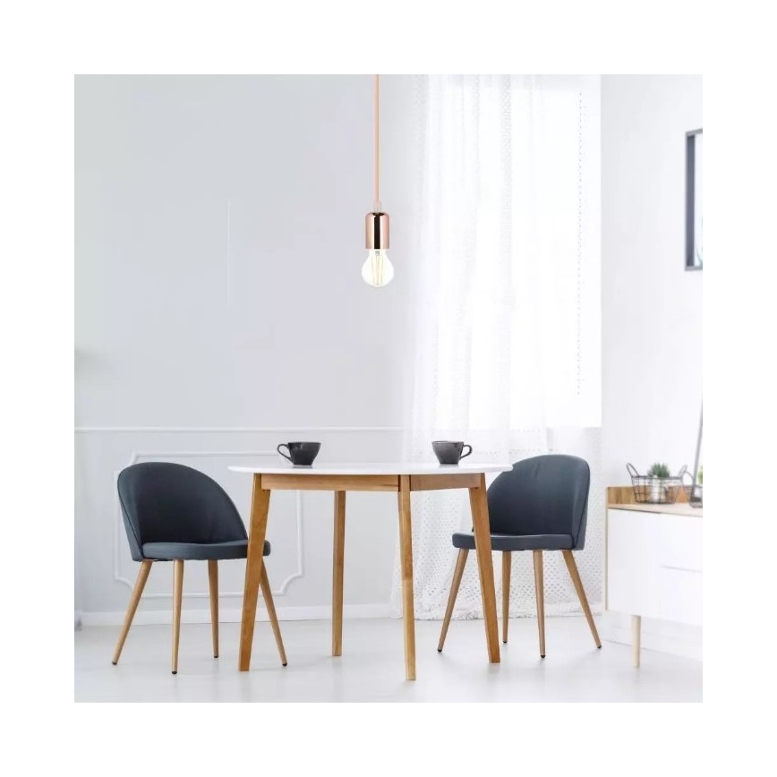 Lühter 1xE27/60W/230V roosa kuld