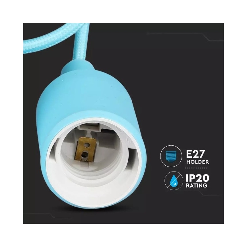 Lühter 1xE27/60W/230V sinine