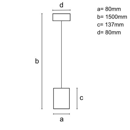 Lühter 1xGU10/10W/230V saar/täispuit must