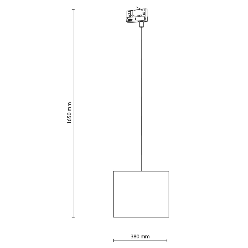 Lühter kolmefaasilisele rööbassüsteemile TRACER 1xE27/15W/230V d. 30 cm must/pruun