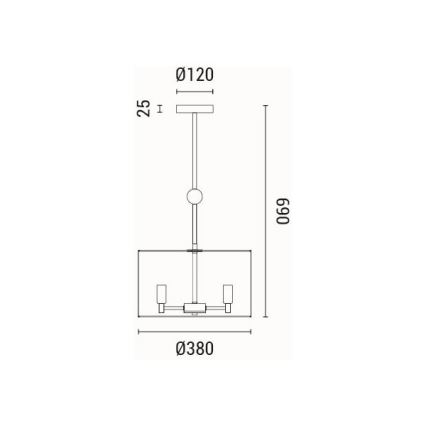 Lühter 3xE14/15W/230V