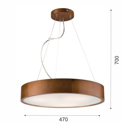 Lühter 3xE27/60W/230V ø 47 cm mänd