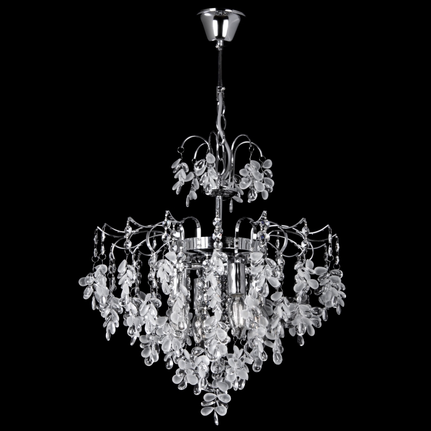 Lühter 4xE14/60W/230V d. 40 cm läikiv kroom