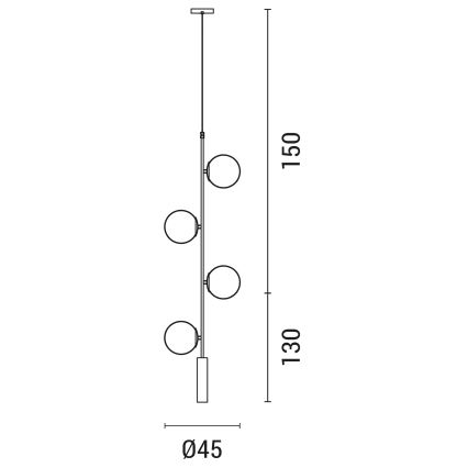 Lühter 4xE27/10W/230V kuldne