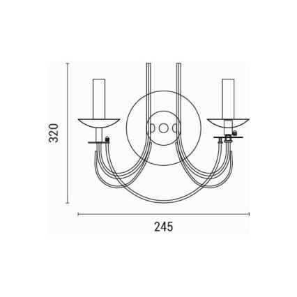Lühter 5xE14/15W/230V