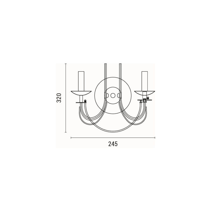 Lühter 5xE14/15W/230V