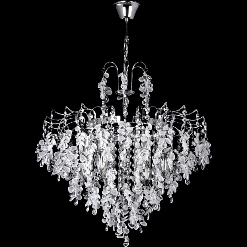 Lühter 6xE14/60W/230V d. 50 cm läikiv kroom