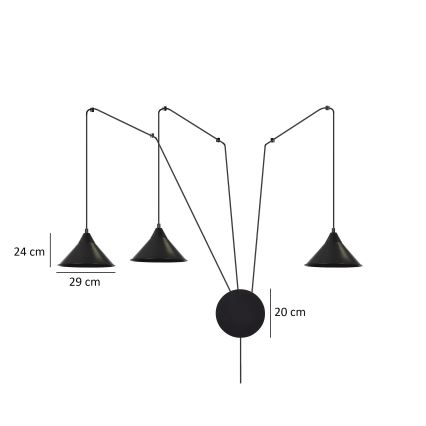 Lühter ABRAMO 3xE27/15W/230V must