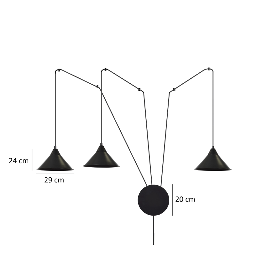 Lühter ABRAMO 3xE27/15W/230V must
