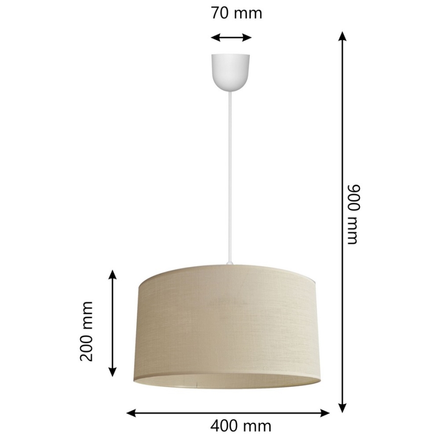 Lühter ALBA 1xE27/15W/230V d. 40 cm beež