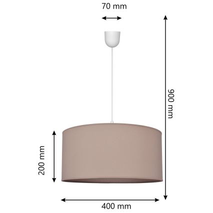 Lühter ALBA 1xE27/15W/230V d. 40 cm beež