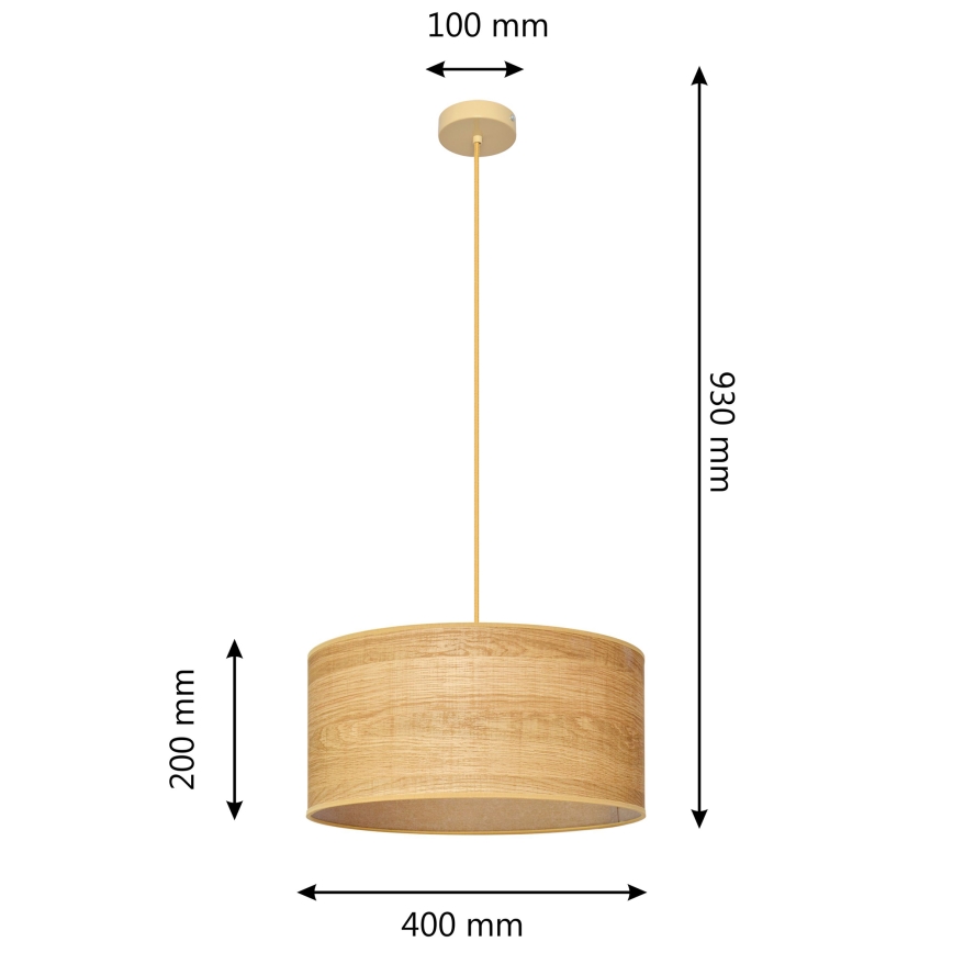 Lühter ALBA 1xE27/15W/230V d. 40 cm pruun