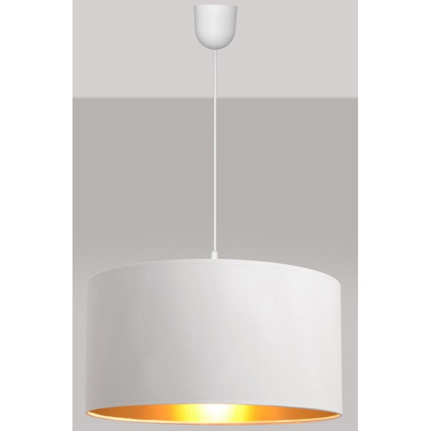 Lühter ALBA 1xE27/15W/230V d. 40 cm valge/kuldne
