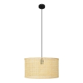 Lühter ALBA 1xE27/15W/230V d. 45 cm rotang/must