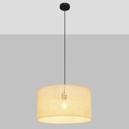 Lühter ALBA 1xE27/15W/230V d. 45 cm rotang/must