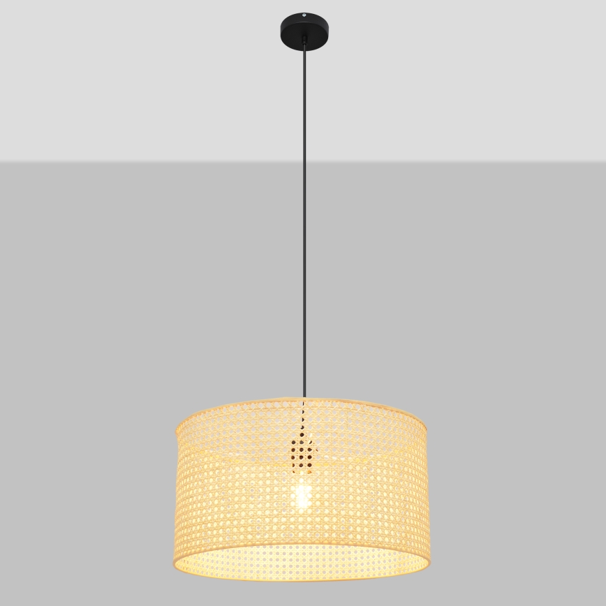 Lühter ALBA 1xE27/15W/230V d. 45 cm rotang/must