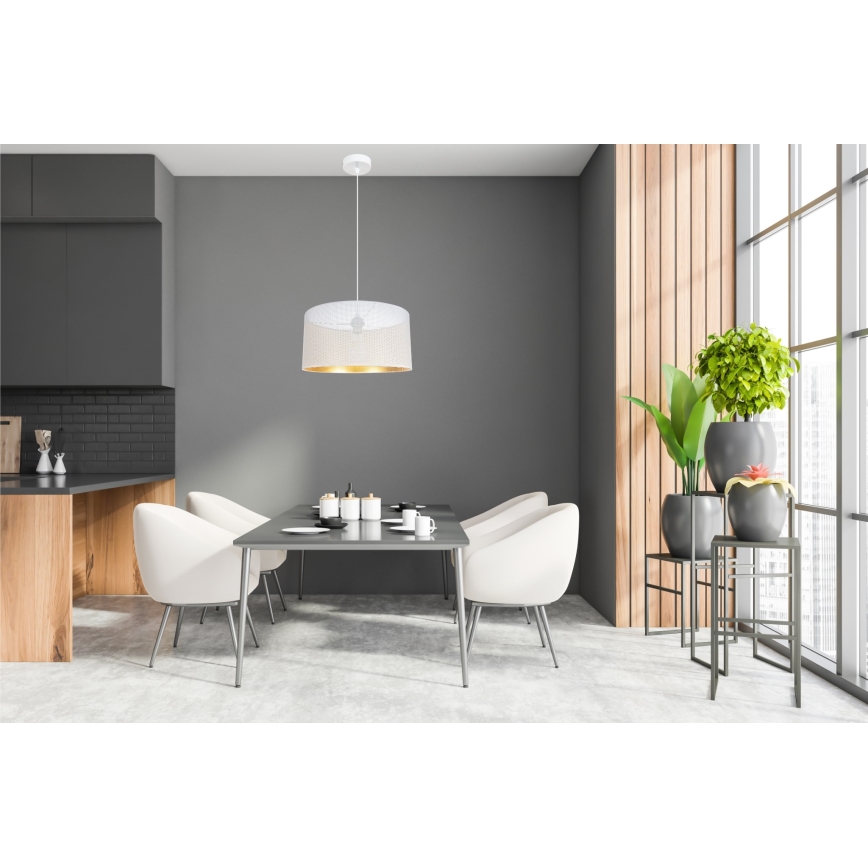 Lühter ALDO 1xE27/60W/230V d. 40 cm valge