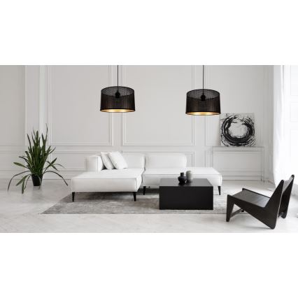 Lühter ALDO 2xE27/60W/230V ämblik must