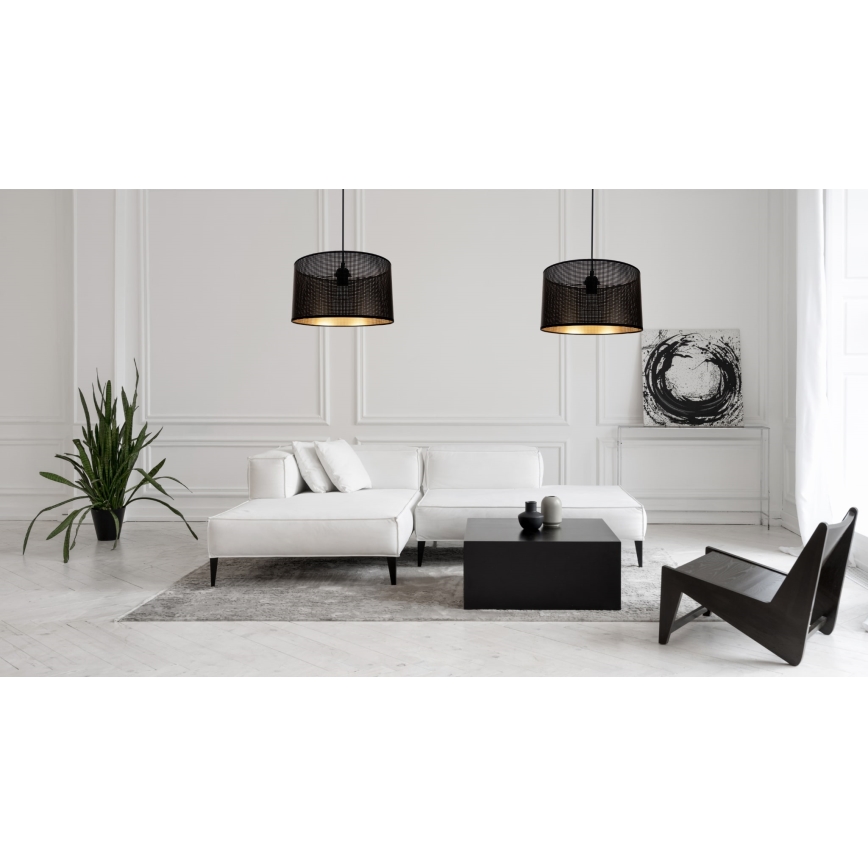 Lühter ALDO 2xE27/60W/230V ämblik must