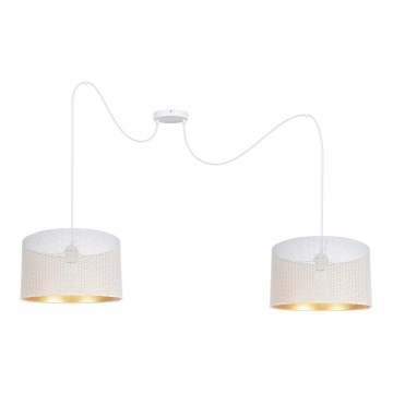 Lühter ALDO 2xE27/60W/230V ämblik valge