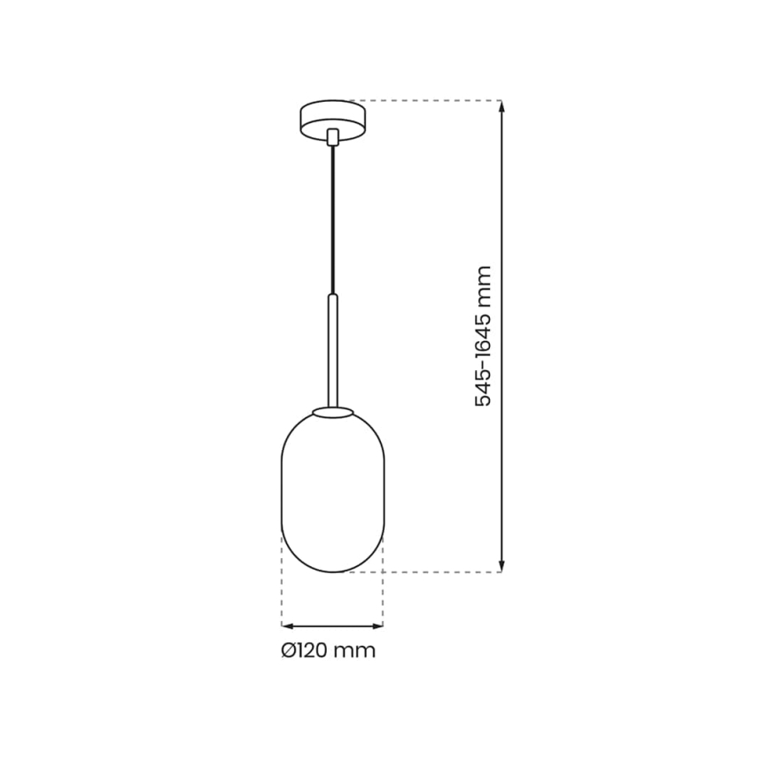 Lühter ALIAS 1xG9/8W/230V d. 12 cm must/hall