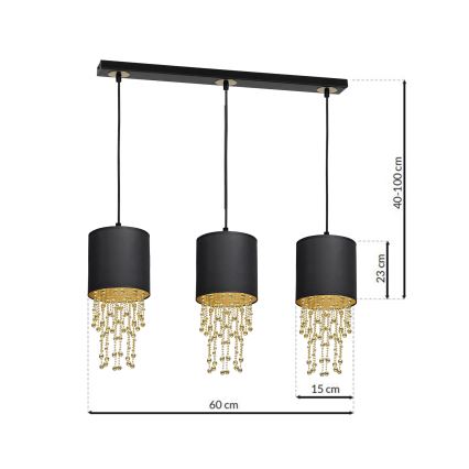 Lühter ALMERIA 3xE27/60W/230V