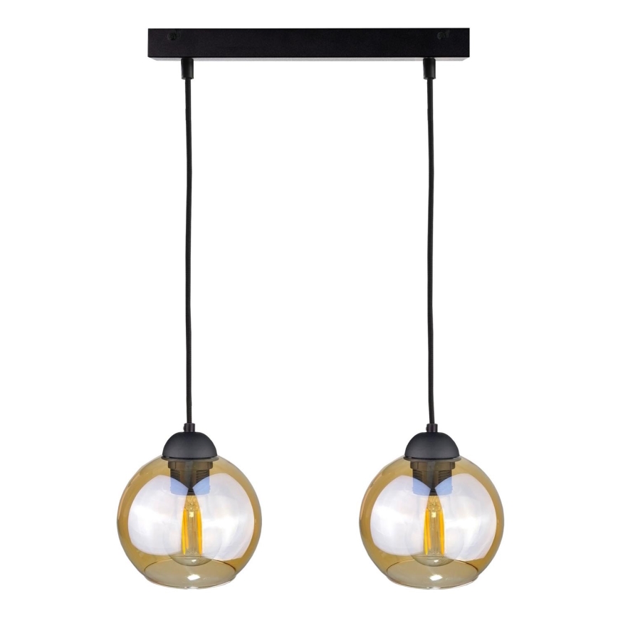 Lühter AMBRE BLACK 2xE27/60W/230V