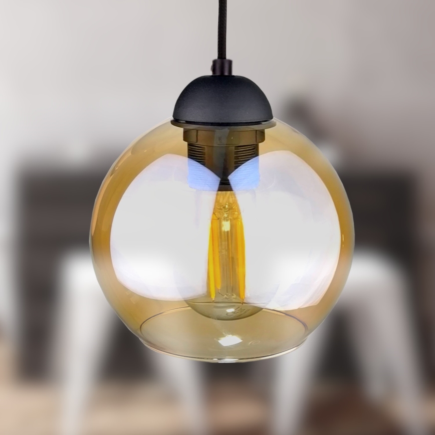 Lühter AMBRE BLACK 2xE27/60W/230V