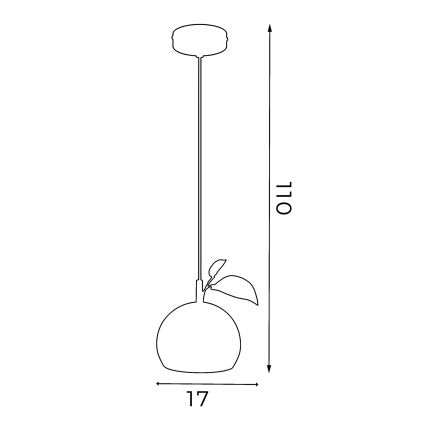Lühter APPLE 1xE27/15W/230V kollane