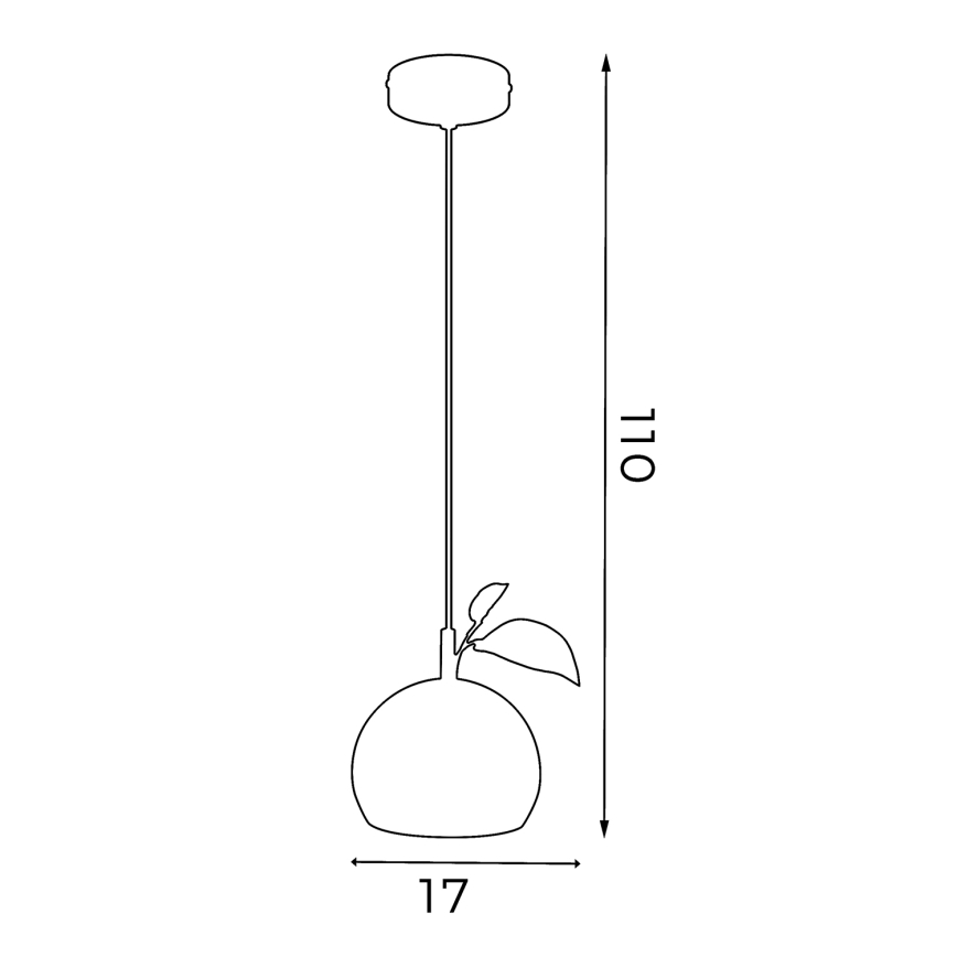 Lühter APPLE 1xE27/15W/230V kollane