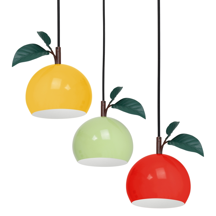 Lühter APPLE 3xE27/15W/230V värviline