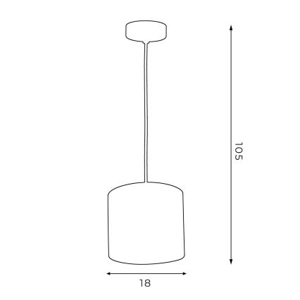 Lühter ARDEN 1xE27/60W/230V diameeter 18 cm must/kuldne