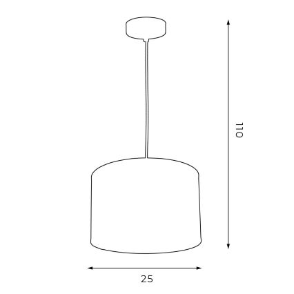 Lühter ARDEN 1xE27/60W/230V diameeter 25 cm lilla/kuldne