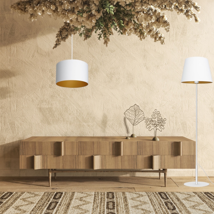 Lühter ARDEN 1xE27/60W/230V diameeter 25 cm valge/kuldne