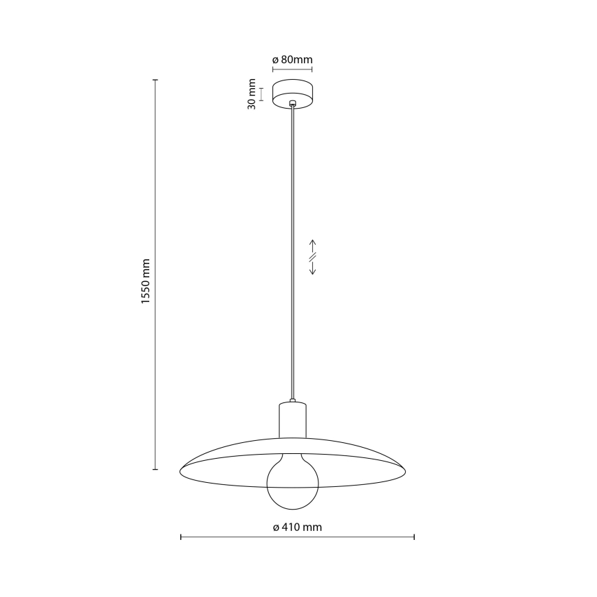 Lühter ASTRA 1xE27/15W/230V d. 41 cm beež