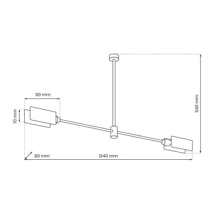 Lühter ASTRA 2xE27/60W/230V must