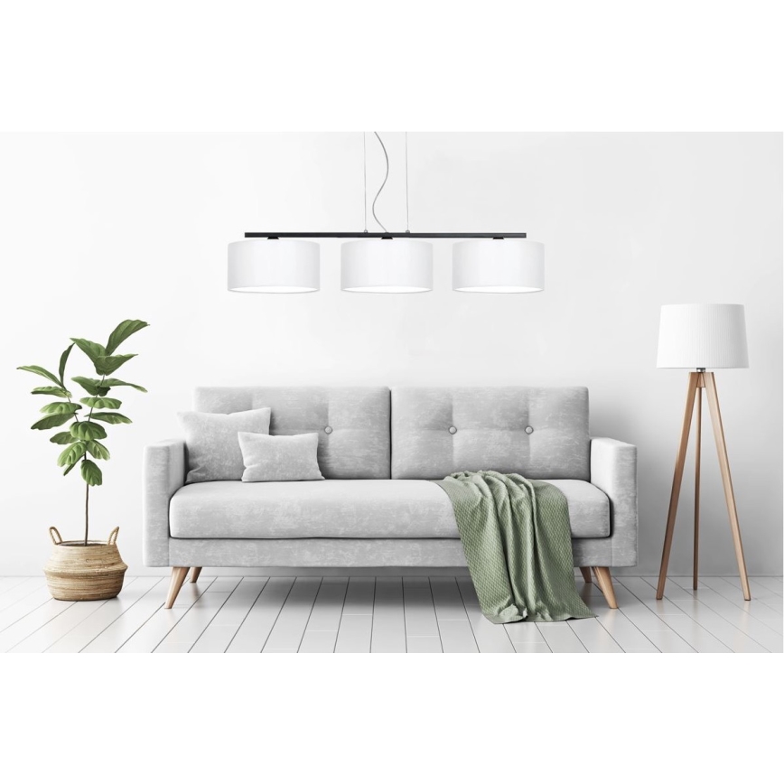 Lühter ASTRA 3xE27/60W/230V valge