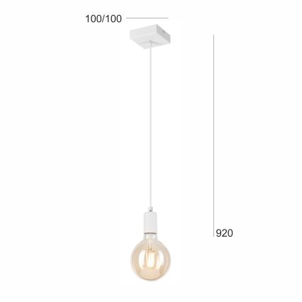 Lühter ASTRID 1xE27/60W/230V valge