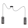 Lühter AVALO 2xE27/60W/230V ämblik hall/must