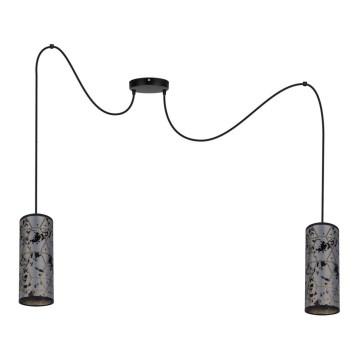 Lühter AVALO 2xE27/60W/230V ämblik hall/must
